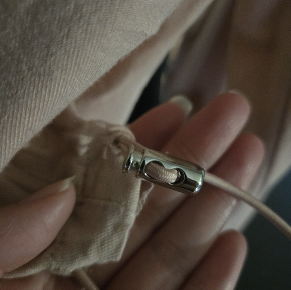 No Biundaries Bungee Hem Utility Women's Pink Button-Up Blouse Size M - Picture 5 of 6